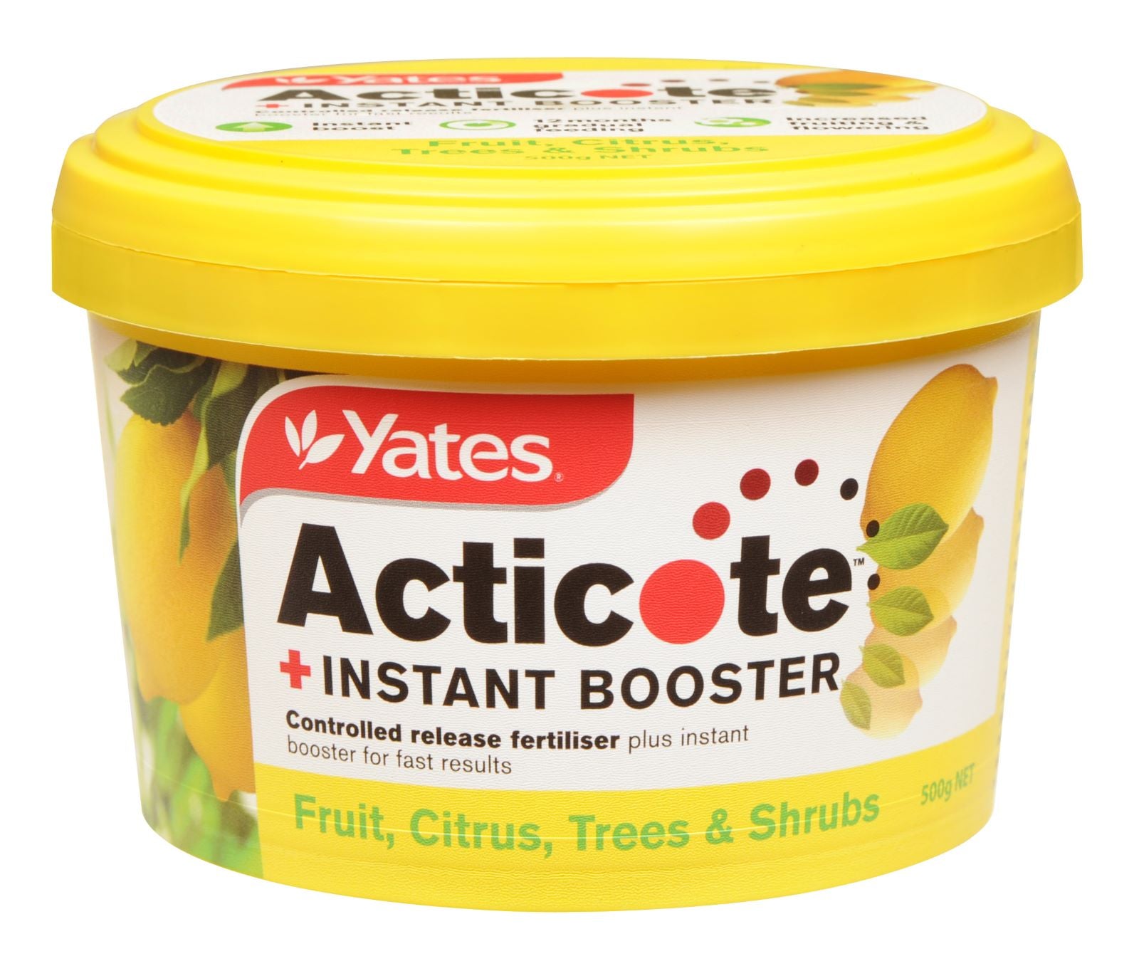 Yates 500g Acticote + Instant Booster Controlled Release Fertiliser for Fruit, Citrus, Trees, Shrubs