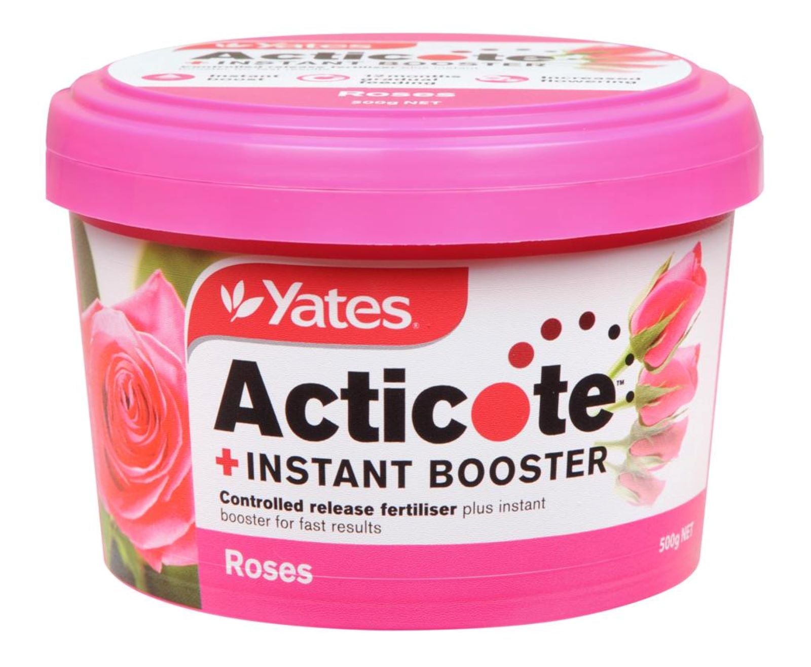 Yates 500g Acticote + Instant Booster Controlled Release Fertiliser for Roses & Flowering Plants