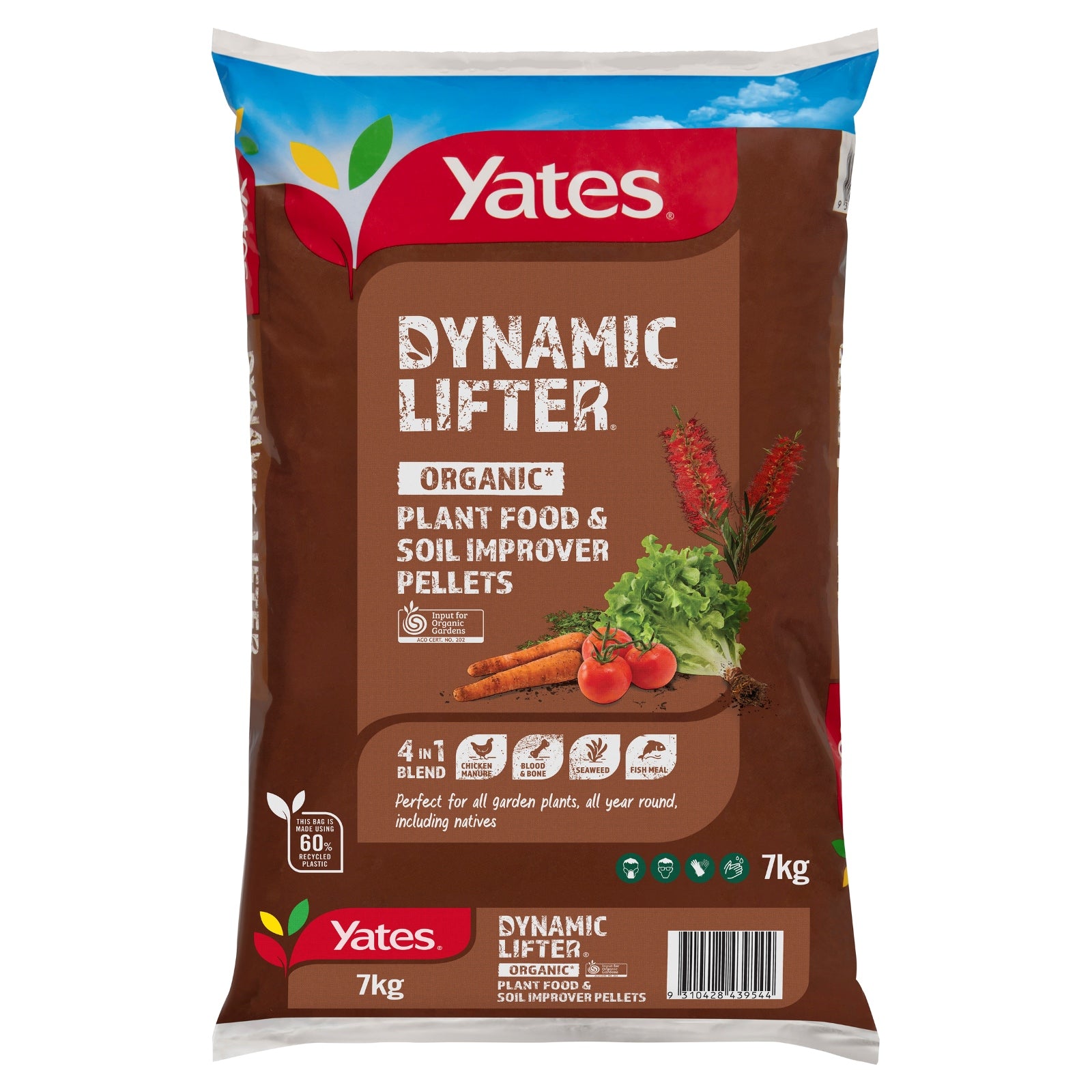 Yates 7kg Dynamic Lifter Organic Plant Food & Soil Improver Pellets