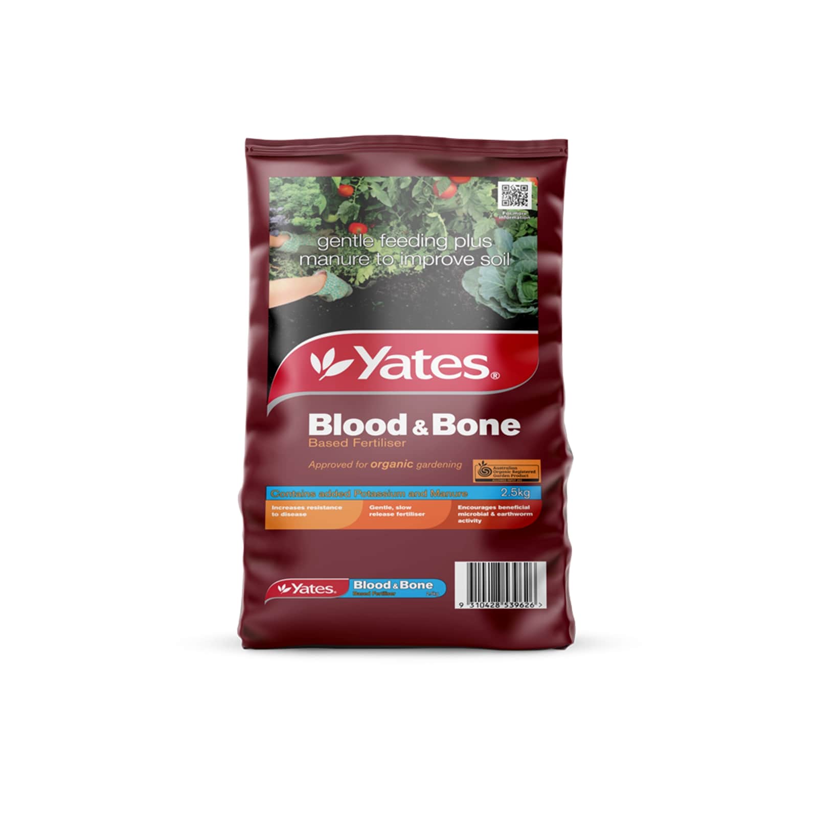 Yates 2.5kg Blood & Bone Organic Plant Food (WA Only)