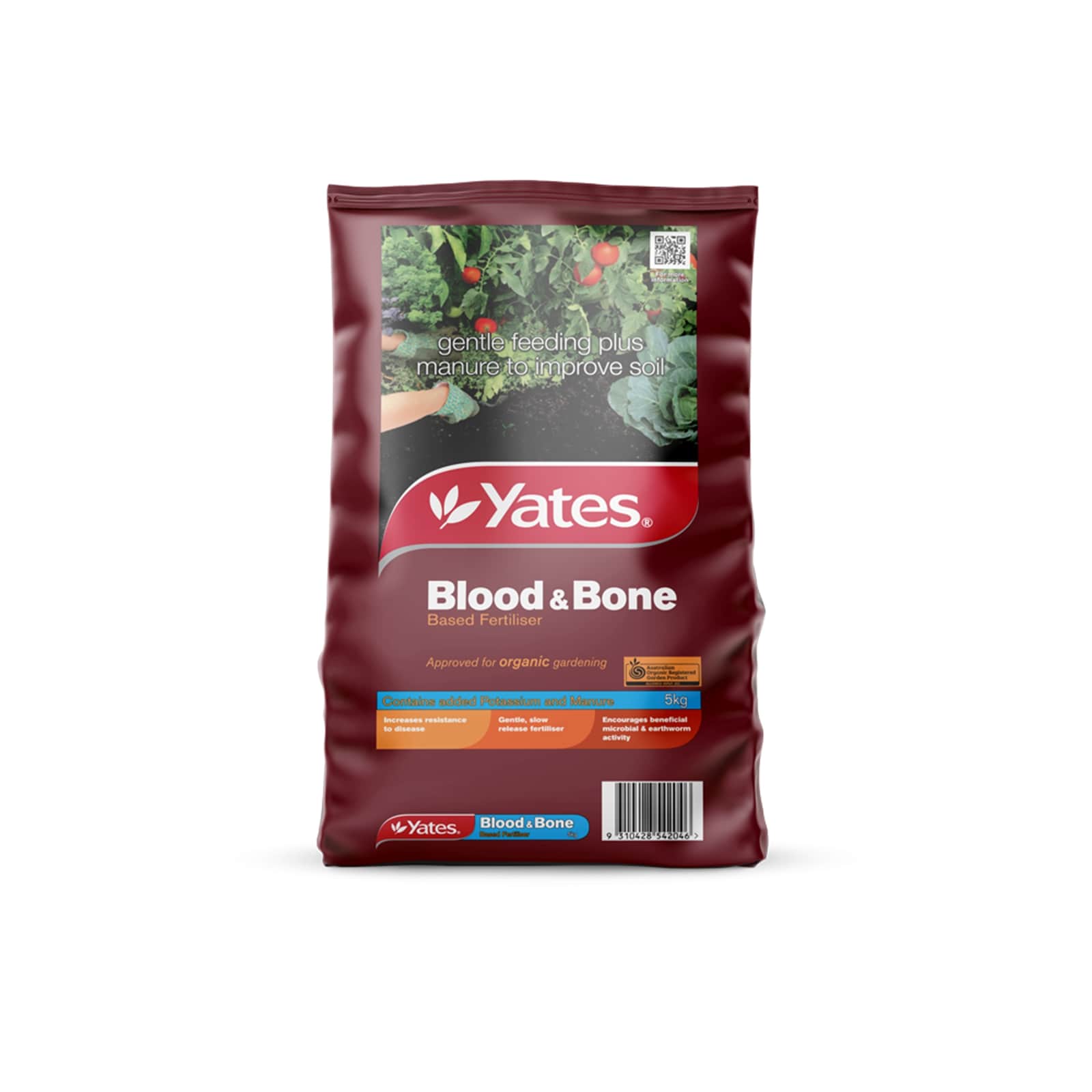 Yates 5kg Blood & Bone Organic Plant Food (WA Only)