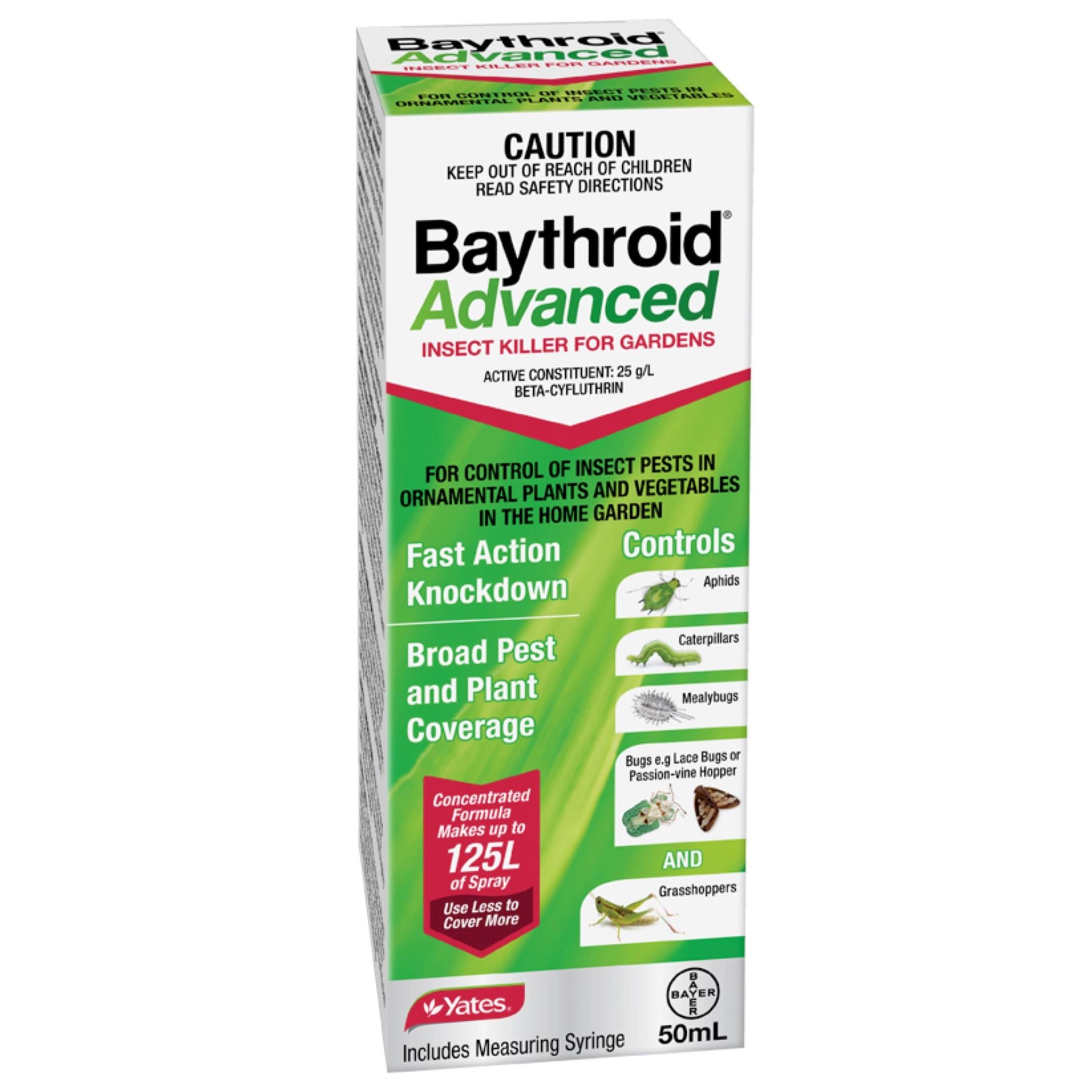 Yates 50ml Baythroid Advanced Insect Killer For Gardens