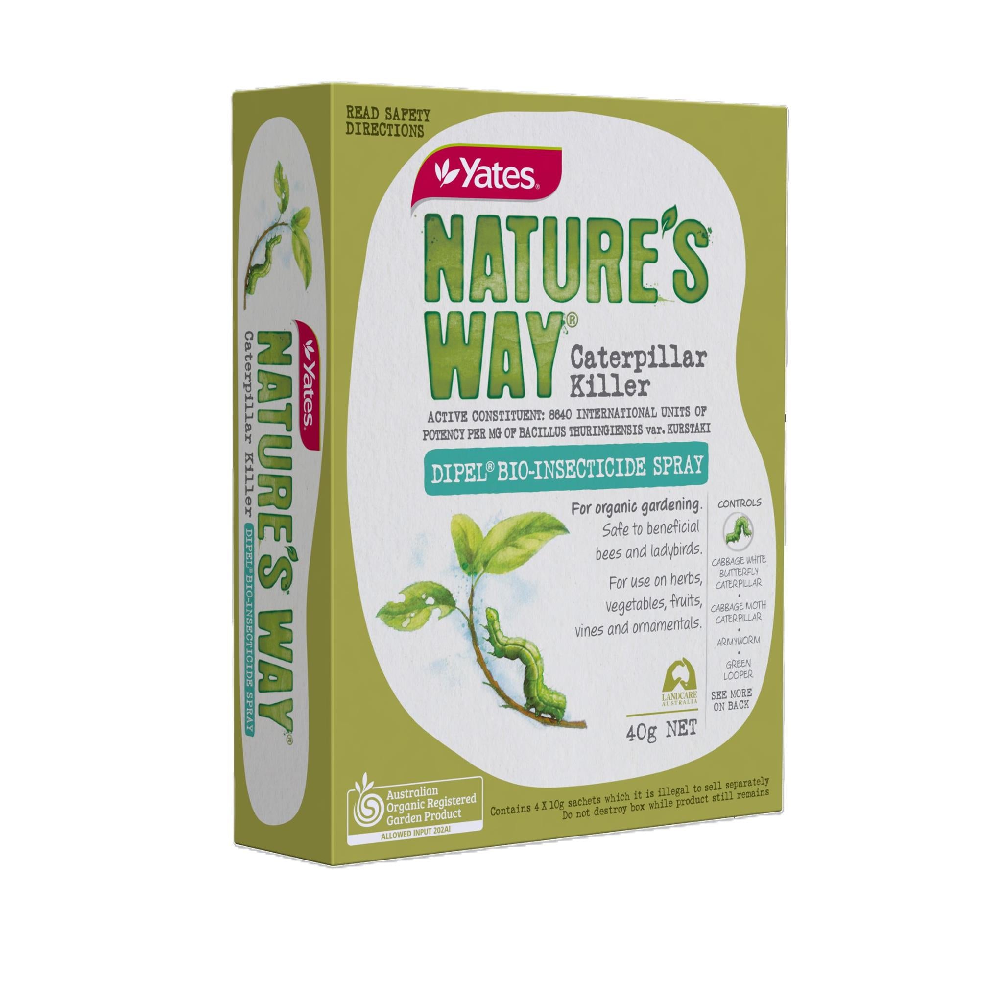 Yates 40g Natures Way Caterpillar Killer Dipel Insecticide